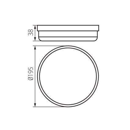 LED-kattovalaisin kylpyhuoneeseen TOLU LED/18W/230V 4000K IP54 valkoinen