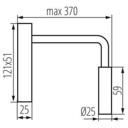 LED-seinävalaisin TONIL LED/2,7W/230V musta