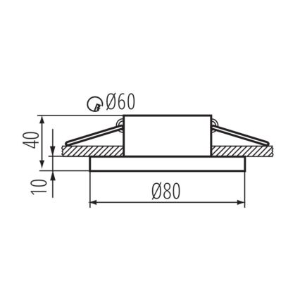 Kanlux 33122 - Upotettava valaisin kylpyhuoneeseen FLINI 10W IP44 musta