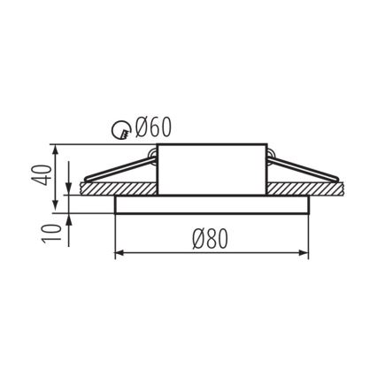 Kanlux 33123 - Upotettava balaisin kylpyhuoneeseen FLINI 10W IP44 valkoinen