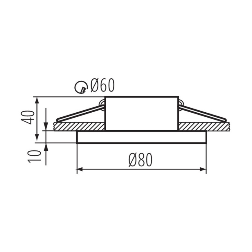 Kanlux 33123 - Upotettava balaisin kylpyhuoneeseen FLINI 10W IP44 valkoinen
