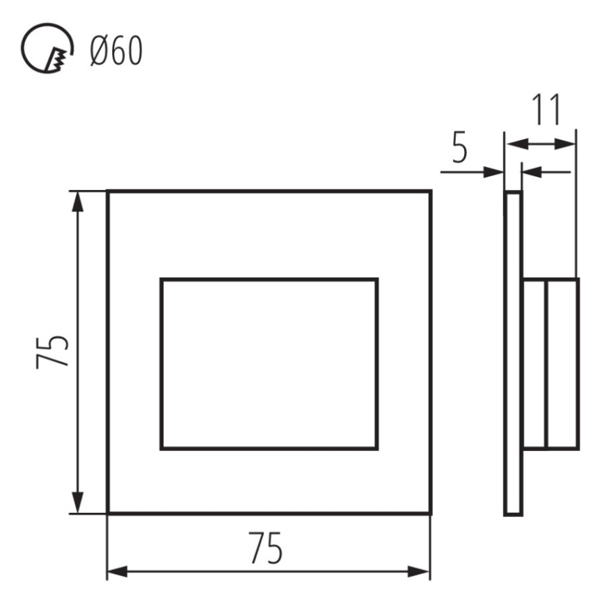 LED-porrasvalaistus ERINUS LED/1,5W/12V 3000K valkoinen