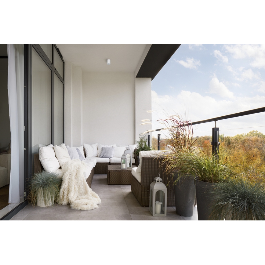 Kanlux 33360 - Ulkovalaisin AQILO 1xGU10/7W/230V IP65 valkoinen