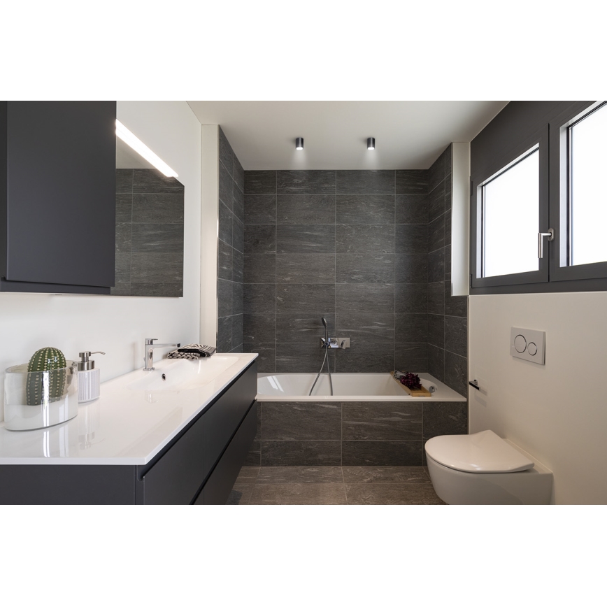 Kanlux 33361 - Ulkovalaisin AQILO 1xGU10/7W/230V IP65 musta