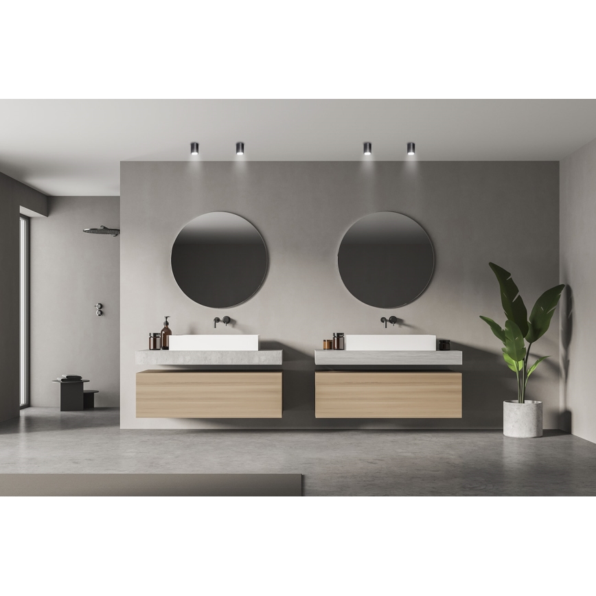 Kanlux 33361 - Ulkovalaisin AQILO 1xGU10/7W/230V IP65 musta
