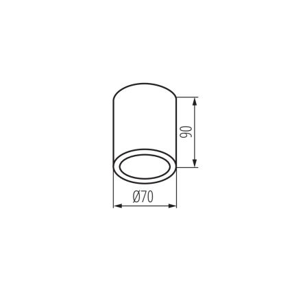 Kanlux 33361 - Ulkovalaisin AQILO 1xGU10/7W/230V IP65 musta