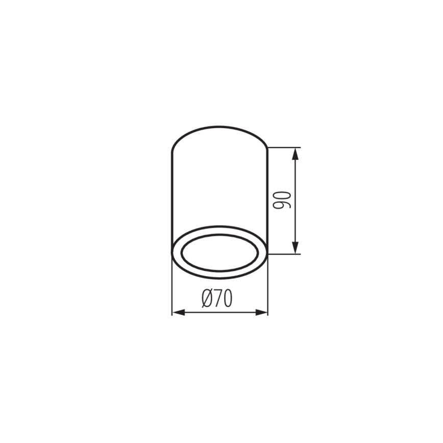 Kanlux 33361 - Ulkovalaisin AQILO 1xGU10/7W/230V IP65 musta