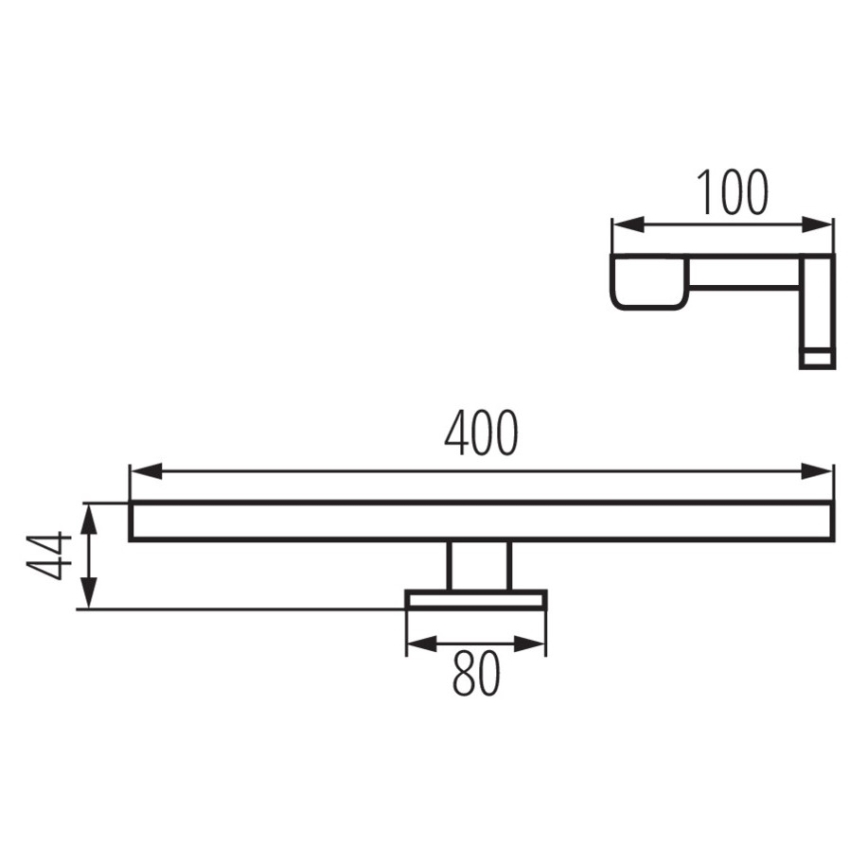 LED Kylpyhuoneen peilivalo ASTIM LED/8W/230V IP44 musta