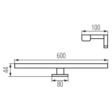 Kylpyhuoneen LED-peilivalo ASTIM LED/12W/230V IP44 valkoinen