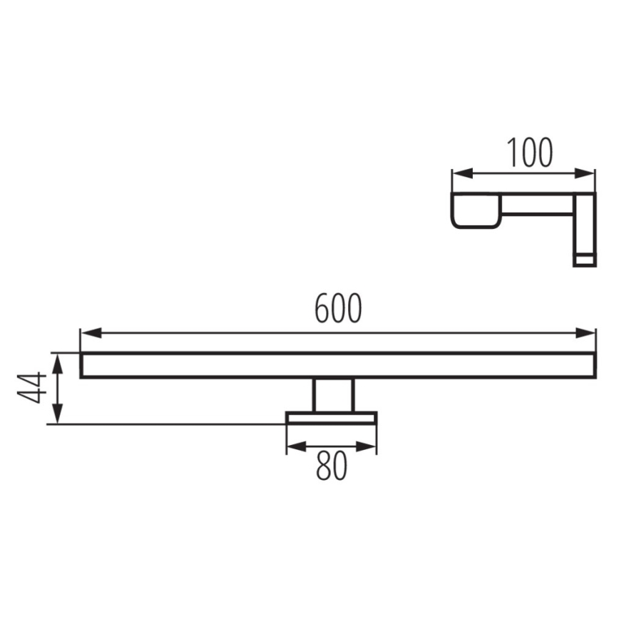 Kylpyhuoneen LED-peilivalo ASTIM LED/12W/230V IP44 valkoinen