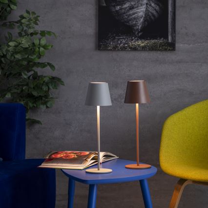 LED Himmennettävä ja ladattava pöytälamppu INITA LED/1,2W/1800 mAh IP54 ruskea