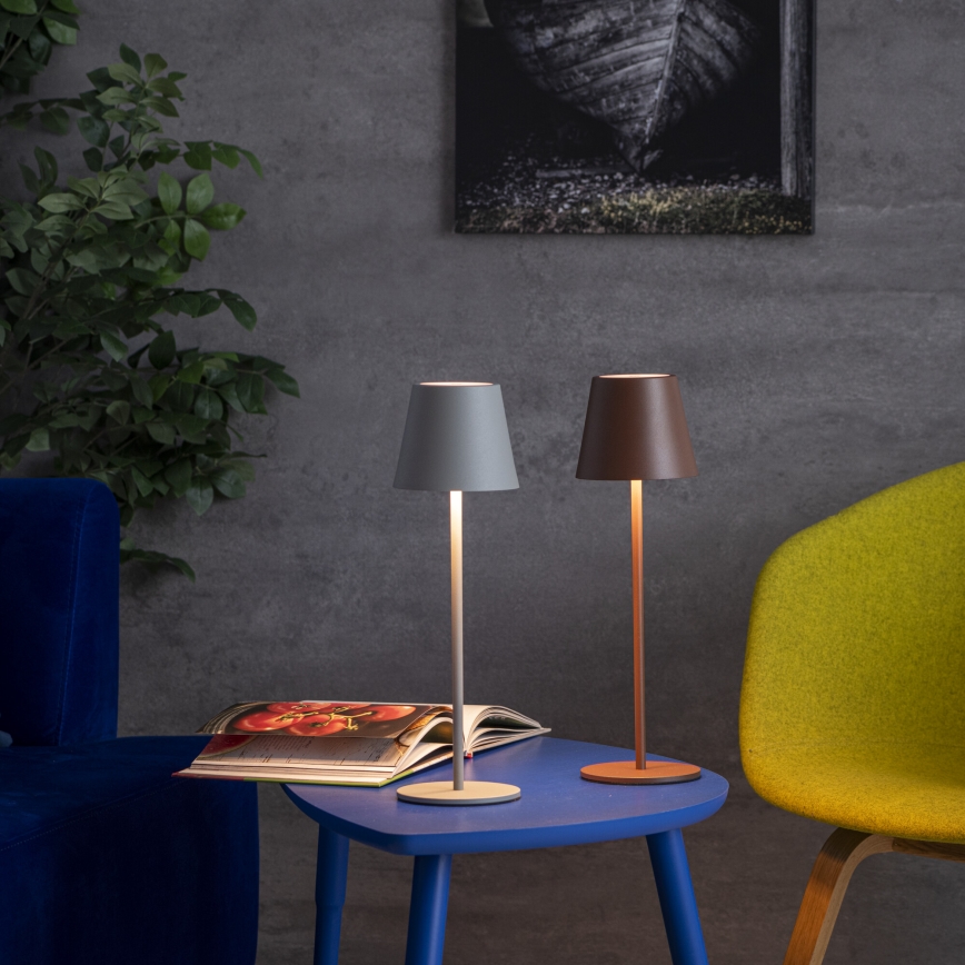 LED Himmennettävä ja ladattava pöytälamppu INITA LED/1,2W/1800 mAh IP54 ruskea