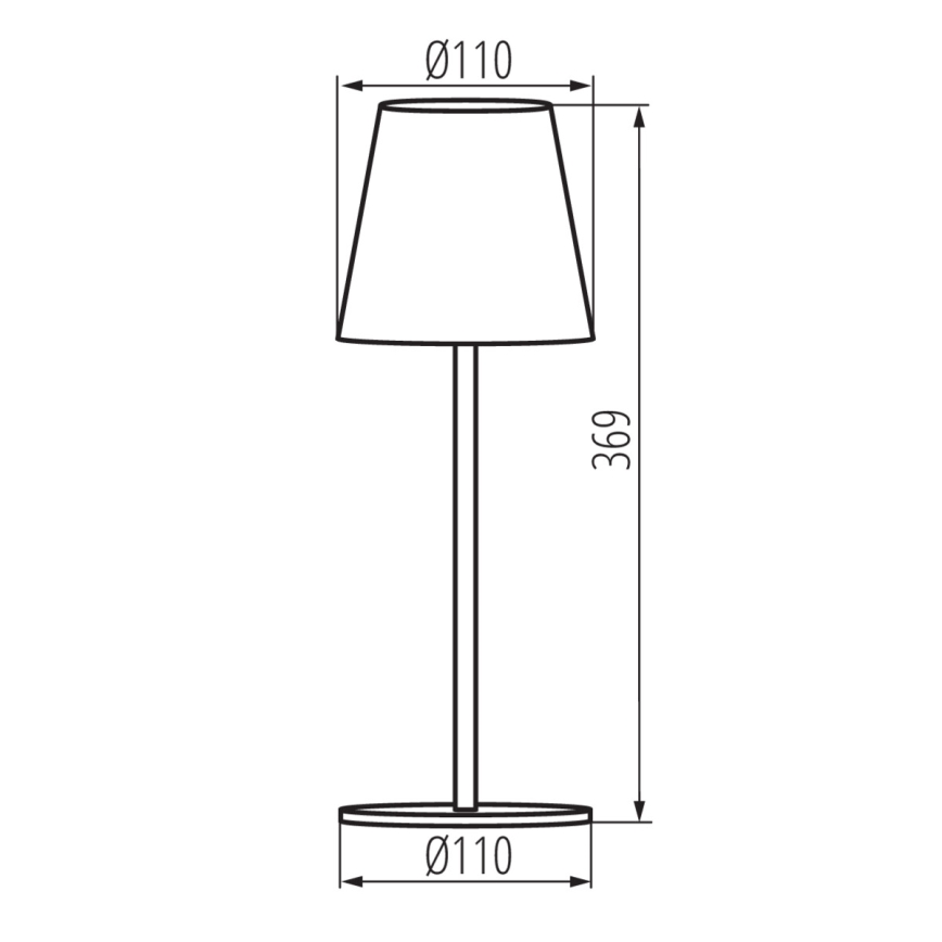 LED Himmennettävä ja ladattava pöytälamppu INITA LED/1,2W/1800 mAh IP54 ruskea