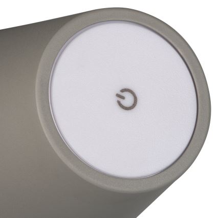 LED Himmennettävä ja ladattava pöytälamppu INITA LED/1,2W/1800 mAh IP54 harmaa