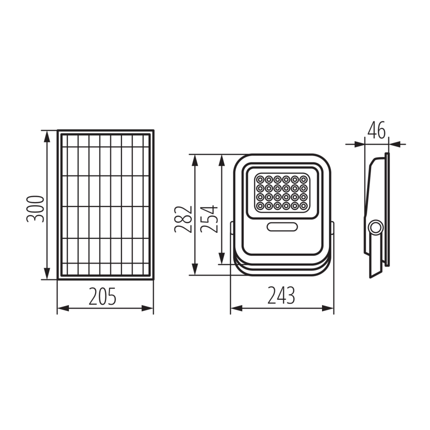 LED himmennettävä valonheitin aurinkopaneelilla ja dusk sensori LED/10W/10000 mAh 3,2V IP65 + kauko-ohjaus