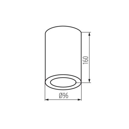 Kylpyhuoneen kohdevalo AQILO 1xE27/20W/230V IP65 musta
