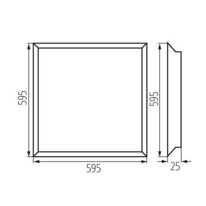 Riippuva LED-kattopaneeli BLINGO LED/38W/230V 60x60 cm