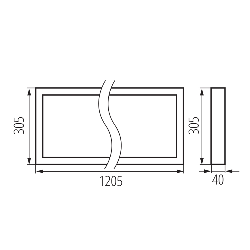 Kiinteä LED-paneeli BLINGO LED/34W/230V 120x30 cm