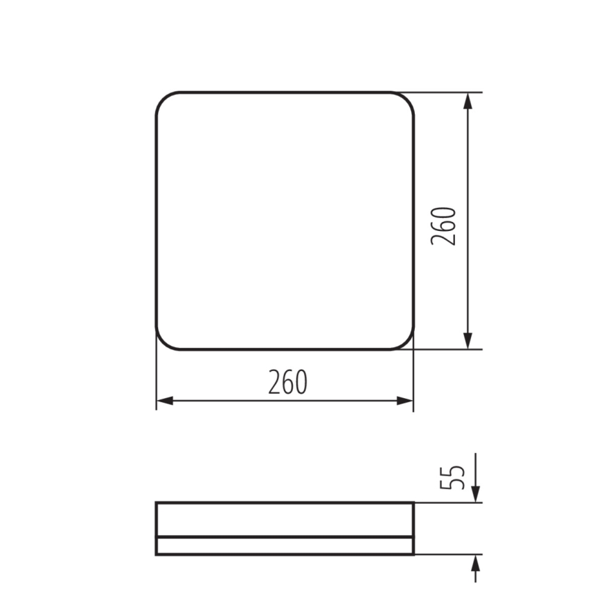 LED-kattotyövalo liiketunnistimella IPER LED/26W/230V IK10 IP65 kulmikas valkoinen