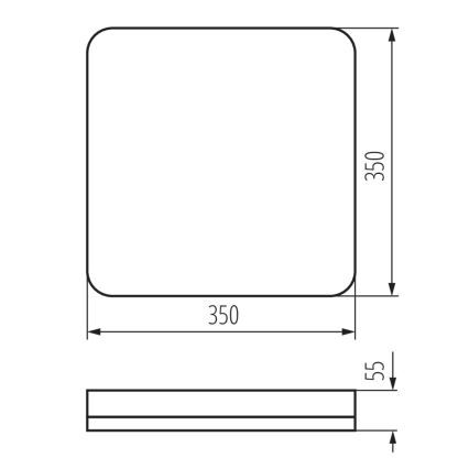 LED-kattotyövalo liiketunnistimella IPER LED/35W/230V IK10 IP65 kulmikas valkoinen