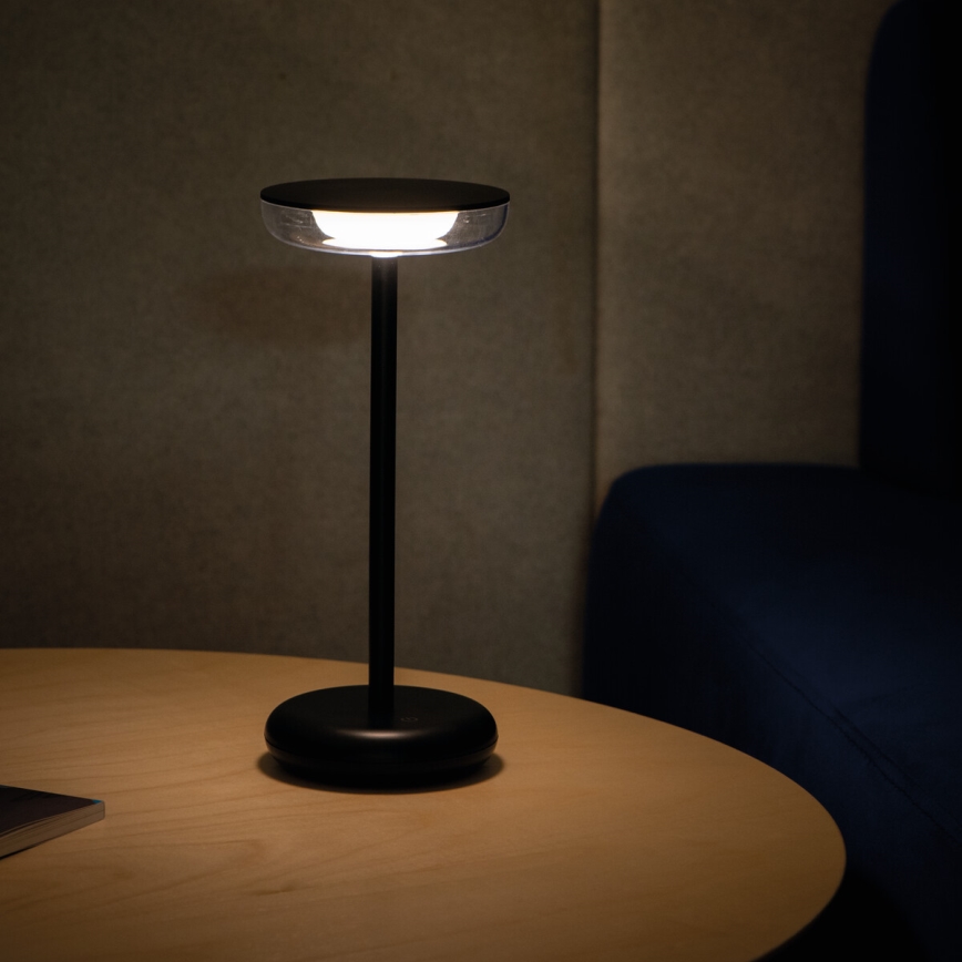 Kanlux 37311 - LED Himmennettävä ladattava lamppu FLUXY LED/1,7W/1800 mAh IP44 musta
