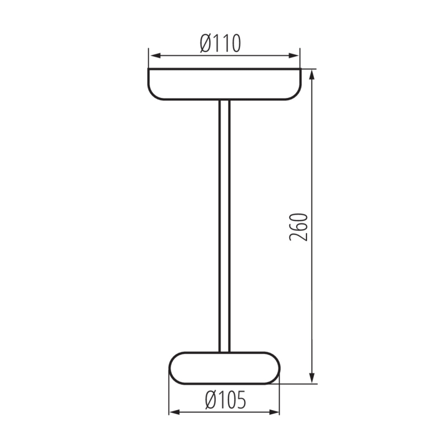 Kanlux 37314 - LED Himmennettävä ladattava lamppu FLUXY LED/1,7W/1800 mAh IP44 keltainen