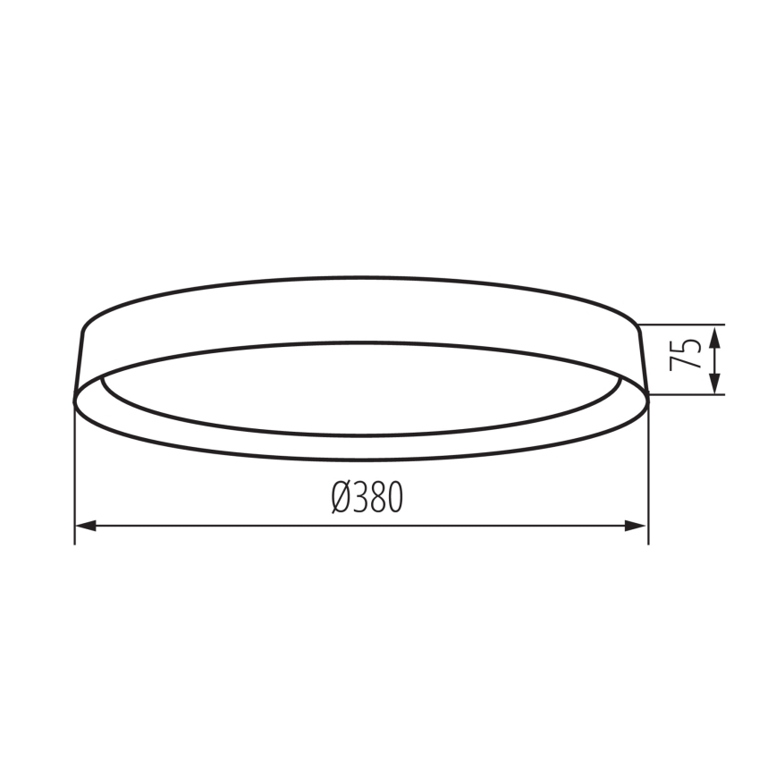 LED-kattovalaisin SOLN LED/17,5W/230V halkaisija 38 cm valkoinen/kulta