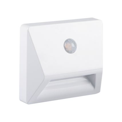 Kanlux 37392 - LED Sisäänrakennettu valo liike- ja hämärätunnistimella IRS LED/0,3W/3xAAA IP54 valkoinen