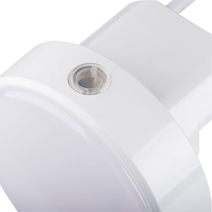 Kanlux 37396 - LED Himmennettävä suuntaus kevyt hämäräanturilla pistorasialle ULOV LED/0,5W/230V valkoinen