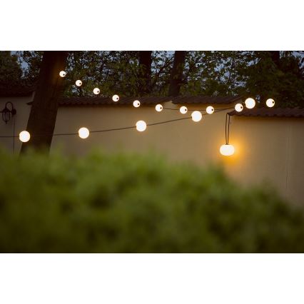 LED koristeketju ulkokäyttöön SEPPELE STONO 10xLED/10W/230V 6m IP67