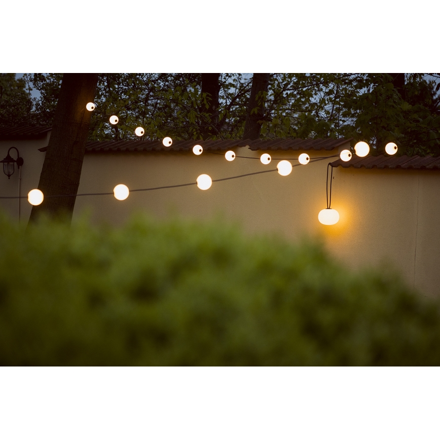 LED koristeketju ulkokäyttöön SEPPELE STONO 10xLED/10W/230V 6m IP67
