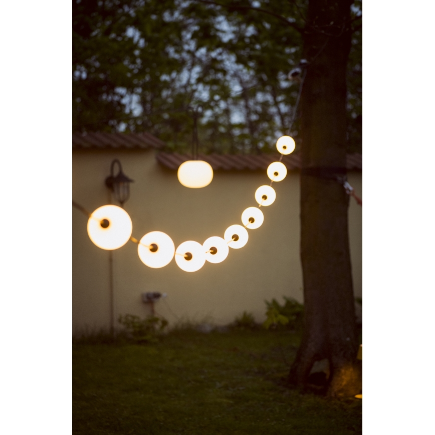 LED koristeketju ulkokäyttöön SEPPELE STONO 10xLED/10W/230V 6m IP67