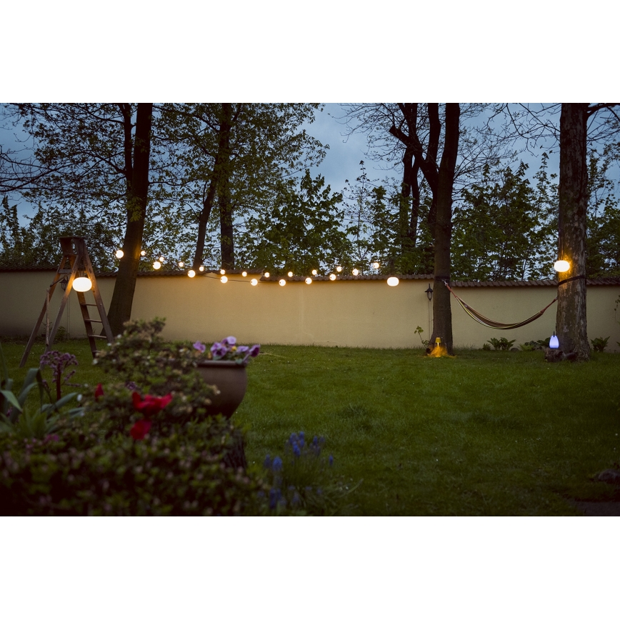 LED koristeketju ulkokäyttöön SEPPELE STONO 10xLED/10W/230V 6m IP67