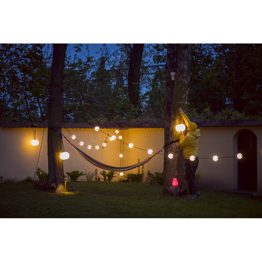 LED koristeketju ulkokäyttöön SEPPELE STONO 10xLED/10W/230V 6m IP67