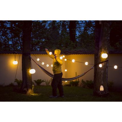 LED koristeketju ulkokäyttöön SEPPELE STONO 10xLED/10W/230V 6m IP67