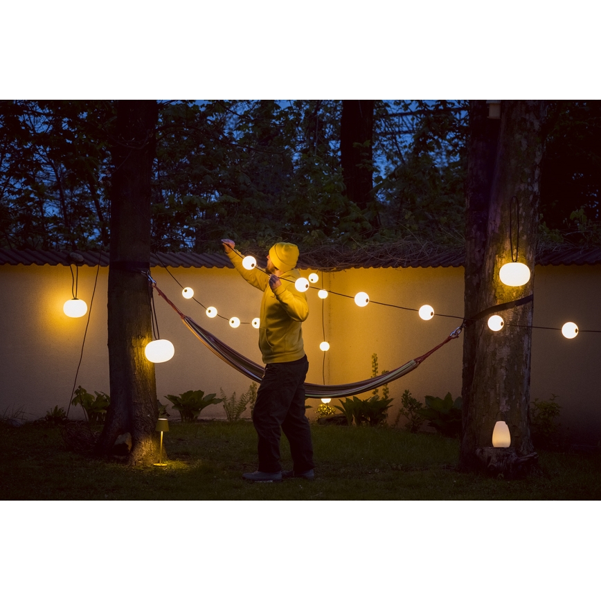 LED koristeketju ulkokäyttöön SEPPELE STONO 10xLED/10W/230V 6m IP67