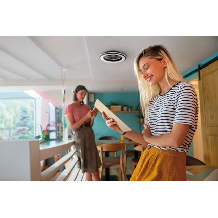 LED Himmennettävä kattovalaisin tuulettimella PLAVE LED/48W/230V 3000/4000/6500K + kauko-ohjaus