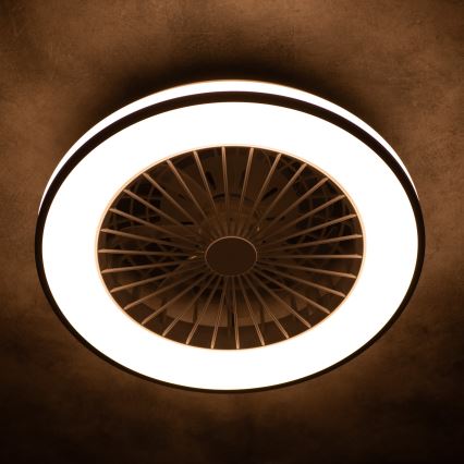 LED Himmennettävä kattovalaisin tuulettimella PLAVE LED/48W/230V 3000/4000/6500K + kauko-ohjaus