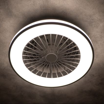 LED Himmennettävä kattovalaisin tuulettimella PLAVE LED/48W/230V 3000/4000/6500K + kauko-ohjaus