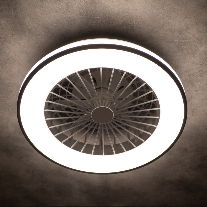 LED himmennettävä kattovalaisin tuulettimella PLAVE LED/48W/230V 3000/4000/6500K + kaukosäädin