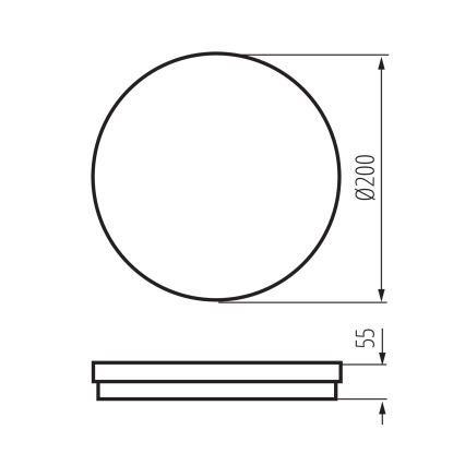 LED-ulkokattovalaisin BENO ECO LED/20W/230V 3000/4000/6500K halkaisija 20 cm IP65 valkoinen
