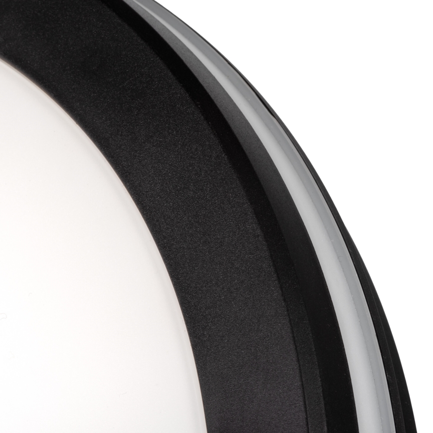 LED-ulkokattovalaisin BENO ECO LED/20W/230V 3000/4000/6500K halkaisija 20 cm IP65 musta