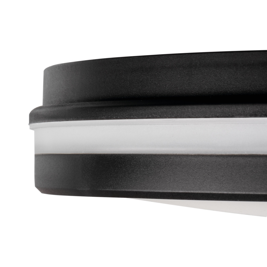 LED-ulkokattovalaisin BENO ECO LED/20W/230V 3000/4000/6500K halkaisija 20 cm IP65 musta