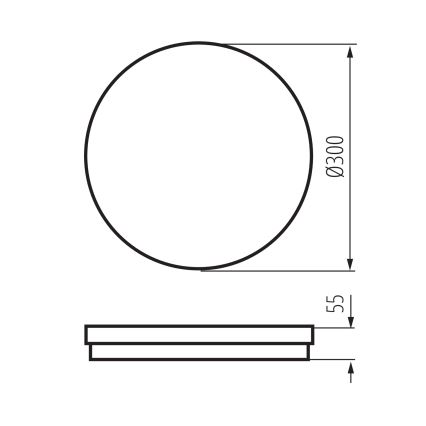 LED-ulkokattovalaisin BENO ECO LED/30W/230V 3000/4000/6500K halkaisija 30 cm IP65 valkoinen
