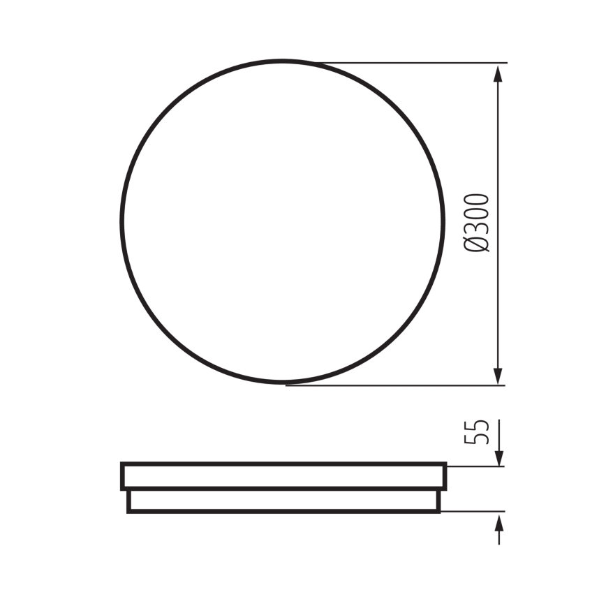 LED-ulkokattovalaisin BENO ECO LED/30W/230V 3000/4000/6500K halkaisija 30 cm IP65 valkoinen