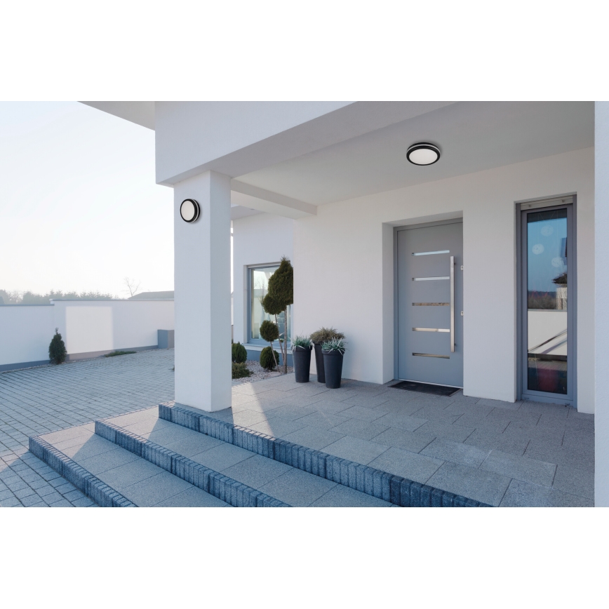 LED-ulkokattovalaisin BENO ECO LED/40W/230V 3000/4000/6500K halkaisija 40 cm IP65 musta