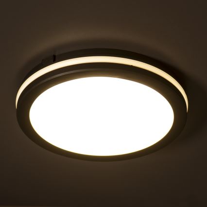LED-ulkokattovalaisin BENO ECO LED/40W/230V 3000/4000/6500K halkaisija 40 cm IP65 musta