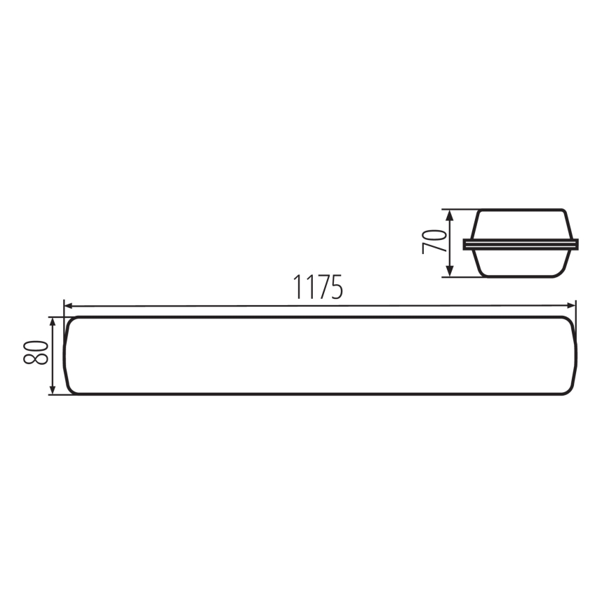 LED-putkityövalo MAH MAX LED/18W/230V 4000K IP65 musta