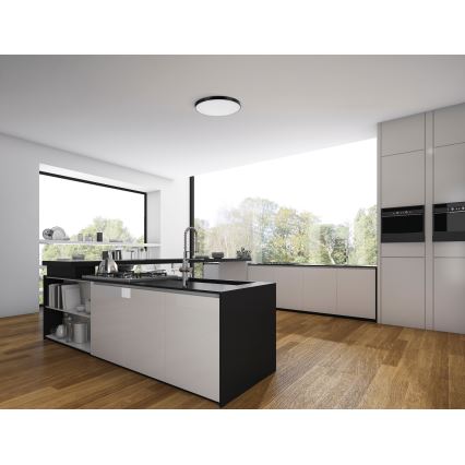 Himmennettävä LED-kattovalaisin PLAFON LED/20W/230V 3000-6500K Wi-Fi musta