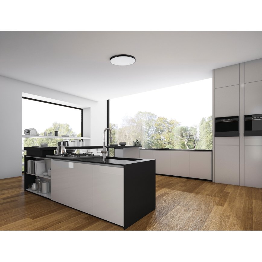Himmennettävä LED-kattovalaisin PLAFON LED/20W/230V 3000-6500K Wi-Fi musta